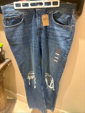 Levi's Ripped Dark Blue Denim Jeans